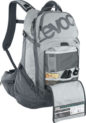 EVOC Mochila con Protector Trail Pro 26 - stone-carbon grey/26 