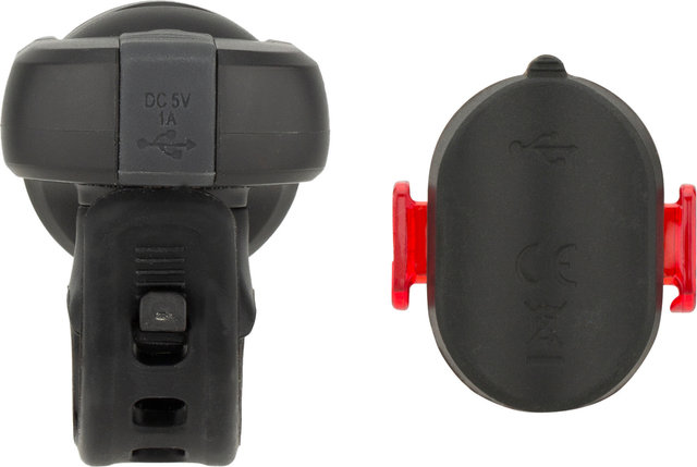 Sigma Aura 45 Frontlicht + Nugget II Rücklicht LED Beleuchtungsset m. StVZO - schwarz