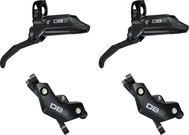 SRAM DB8 Stealth v+h Set Scheibenbremse - diffusion black anodized/Flip-Flop (seitenunspezifisch)/Set