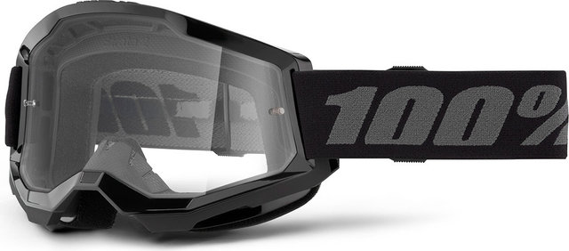 100% Strata 2 Junior Goggles Clear Lens - black | clear