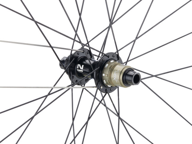 Novatec Set de Roues Jetfly Disc Center Lock 28" - black-white/142 mm/100 mm/SRAM XDR/Non Boost/Non Boost/28"