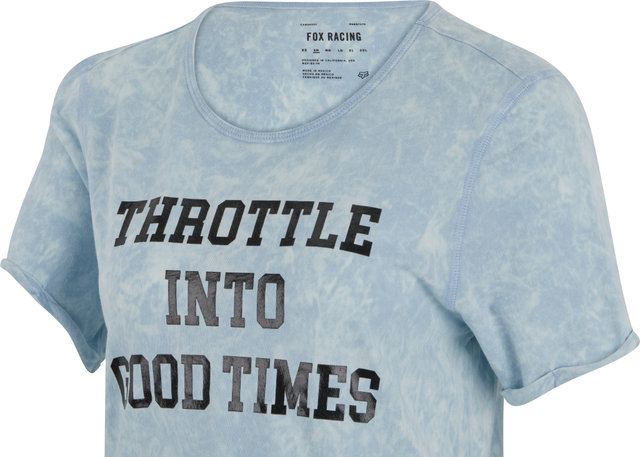 Fox Head Womens Throttle SS T-Shirt - crystal blue/S