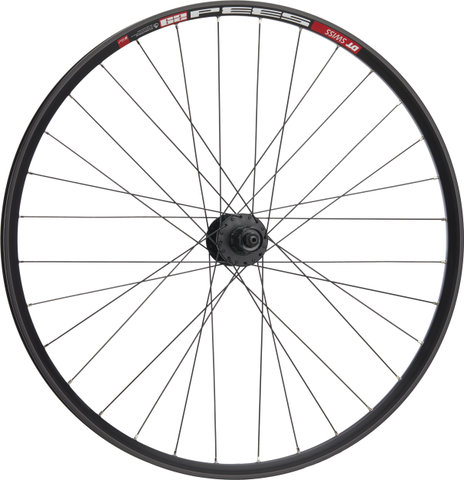 bc basic Mountain Alivio Disc 6-Loch DT Swiss 533D 29" Laufradsatz - schwarz | 29" Satz (VR 9x100 + HR 10x135) Shimano