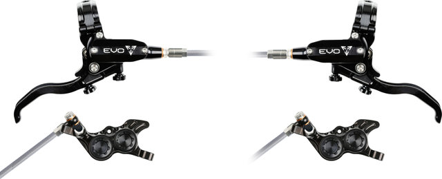 Hope Juego de Frenos de Disco EVO GR4 con latiguillo de acero trenzado - black-black | Set | left/right (side-specific)
