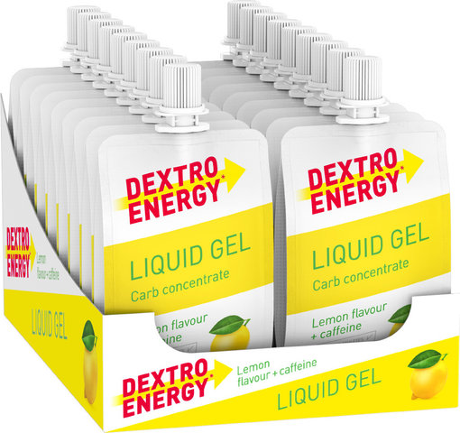 Dextro Energy Liquid Gel Kohlenhydrad-Gel - 18 Stück - lemon-caffeine