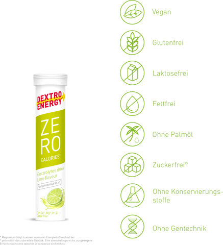 Dextro Energy Effervescent tablets Zero Calories - 1 piece - lime | lime