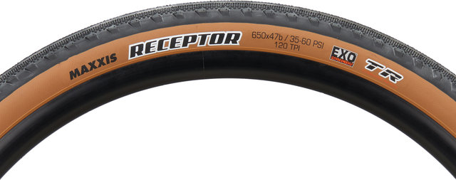 Maxxis Receptor Dual EXO TR 27.5" Folding Tire - black-tanwall/27.5 /47 mm/47-584/1.75 