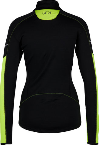 GORE Wear Camiseta de manga larga para damas M Thermo Zip Shirt - black-neon yellow/36/XS/S