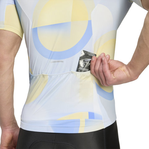 adidas Cycling Essentials 3-Stripes Light In Motion Graphic S/S Jersey - halo blue | XL