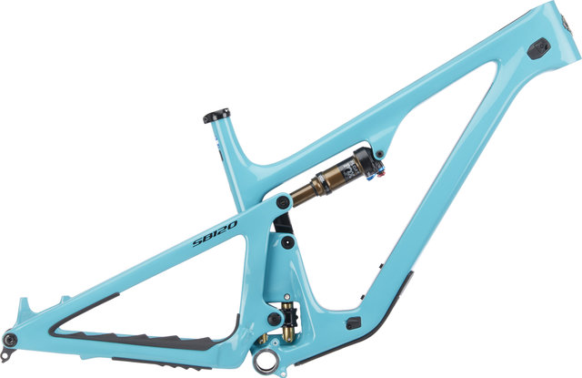 Yeti Cycles SB120 TURQ Carbon 29" frame kit - turq/L/120 mm/12 mm Thru Axle