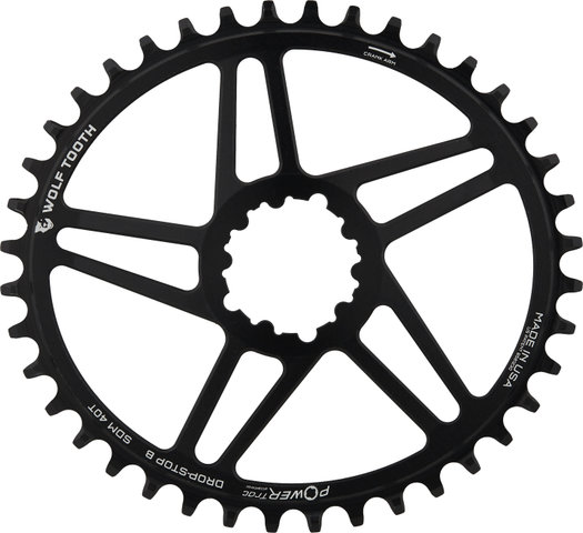 Wolf Tooth Components Plato Elliptical Direct Mount Flattop para SRAM Cyclocross / Road - black/40 