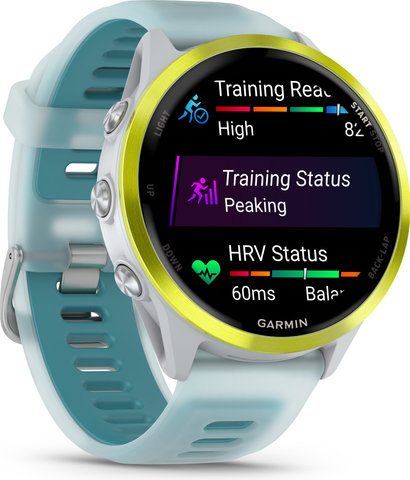 Garmin Forerunner 570 47 mm Smartwatch - steinweiß-amp yellow-steinweiß-türkis