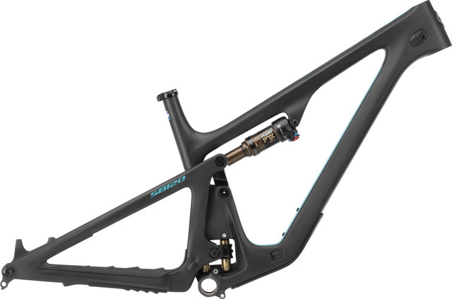 Yeti Cycles SB120 TURQ Carbon 29" Rahmenkit - raw carbon | 44 mm | L
