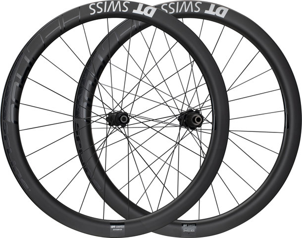 DT Swiss Juego de ruedas HEC 1400 SPLINE 47 Carbon Boost Disc CL Hybrid 28" - negro/Boost/148 mm/110 mm/Boost/28"/110 mm/110 mm/148 mm/Shimano carretera