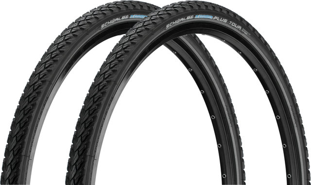 Schwalbe Set de 2 cubiertas de alambre Marathon Plus Tour 28" - schwarz reflex | 28 | 42 mm | 42-622 | 1.6 