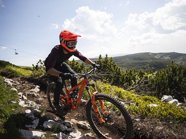 POC Otocon Race MIPS Helmet - fluorescent orange AVIP-uranium black matt/51 - 54 cm