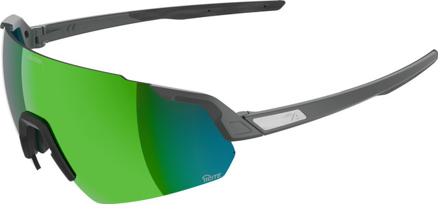 Alpina Turbo Air Q-Lite Sports Glasses - midnight grey matt | mirror green
