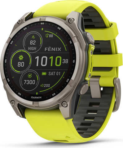 Garmin fenix 8 Solar Sapphire Titan GPS 47 mm Multisport-Smartwatch - graphit-titanium
