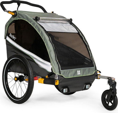 Burley Remolque para niños D'Lite X Double - sage green-grau | 20"