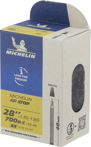 Michelin Cámara de aire A3 Airstop para 28" - universal/33-622 a 46-622/Válvula Presta (SV)/33-46 x 622-635 SV 48 mm/48 