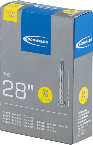 Schwalbe Inner Tube 20 Extralight 28" - universal/18-622 to 25-630/Presta Valve (SV)/18/25-622/630 Presta 60 mm/60 mm