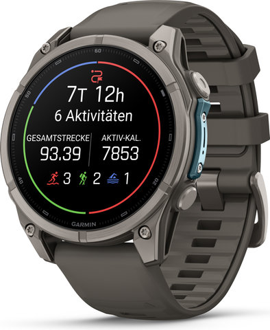 Garmin fēnix 9 AMOLED Sapphire DLC Titan 47 mm Multisport-Smartwatch - kieselgrau-titan