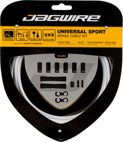 Jagwire Set de Câbles de Frein Universal Sport - blanc/universal