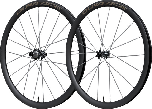 Shimano Juego de ruedas Dura-Ace WH-R9370-C36-TL Disc Center Lock Carbon 28" - negro | 28" | 142 mm | Non Boost | Shimano carretera de 12 velocidades | 100 mm | Non Boost