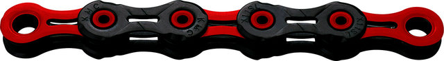 KMC DLC11 Waxed Kette 11-fach - black-red/118