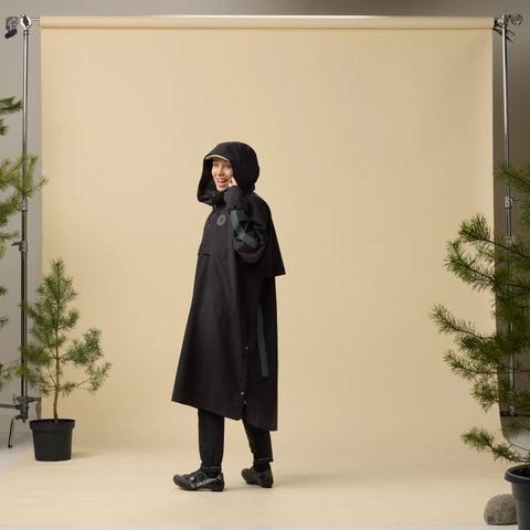 Fjällräven Poncho Hoja Rain - black | L/XL