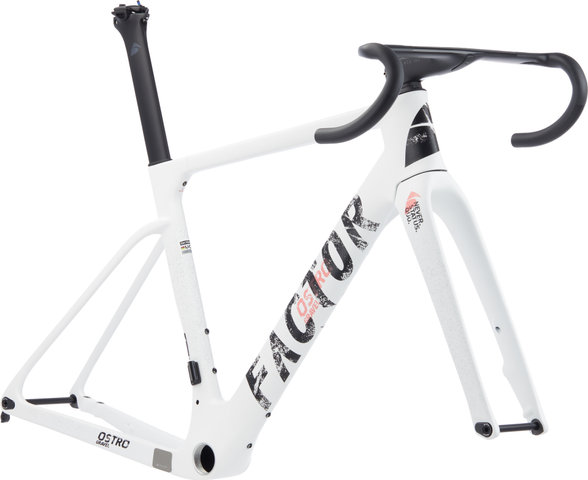 Factor OSTRO Gravel V.A.M. Disc T47a Shimano Kit de cuadro de carbono - white grunge/54 cm, 100 mm x 38 cm, SB 0 mm