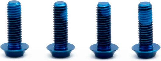 OAK Components Juego de tornillos para portabidones M5x15 Titanio - blue