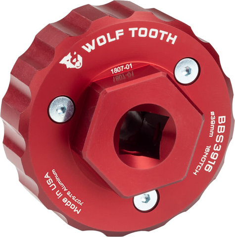 Wolf Tooth Components BBS3916 Innenlagerwerkzeug - red