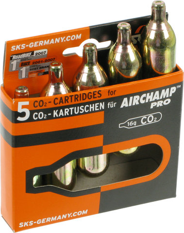 SKS Cartuchos CO2 de repuesto sin rosca 16 g - 5 piezas - universal
