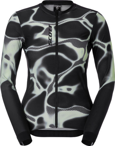 Scott El jersey Scott Dama Pro Mid L/S está diseñado para ciclistas que elig - black-vapour green | XS