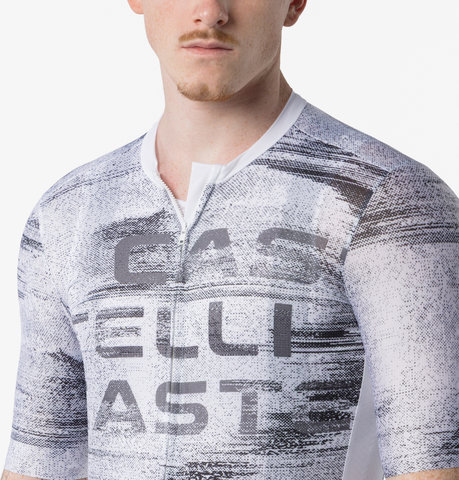 Castelli Maillot Stratus Logo S/S - white smoky gray | S