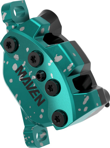SRAM Maven Ultimate Stealth Expert Kit f+r Set Disc Brake - black-teal splatter/Flip-Flop (non-side-specific)/Set