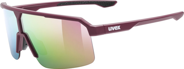 uvex ramp sports glasses - burgundy matt | mirror rose