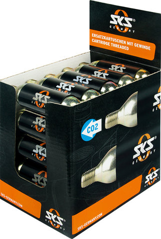 SKS CO2 replacement cartridges with thread 16g - 25 pieces - gold