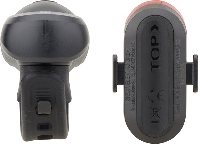 Sigma Aura 30 Front Light + Curve Rear Light Set (StVZO) - black