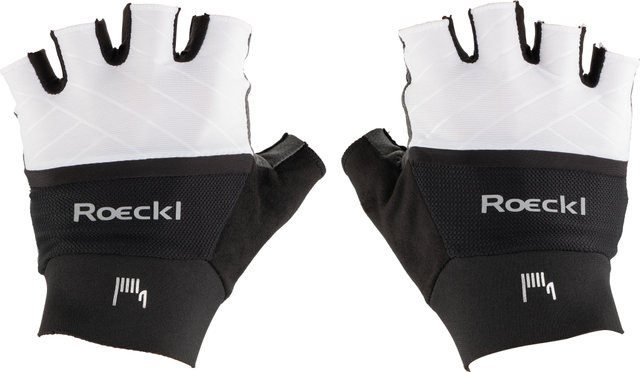 Roeckl Bonau 2 Half-finger gloves - black white | M | 8