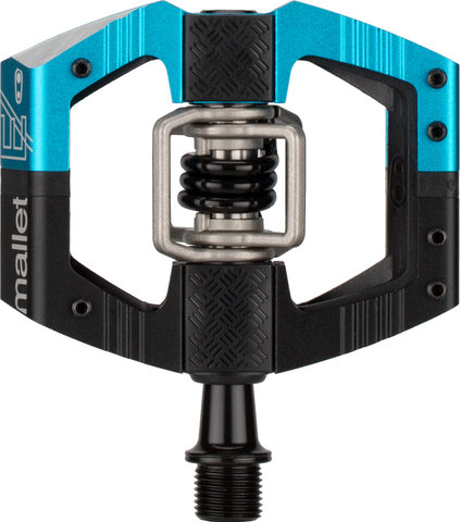 crankbrothers Pedales de clip Mallet E LS - black-electric blue