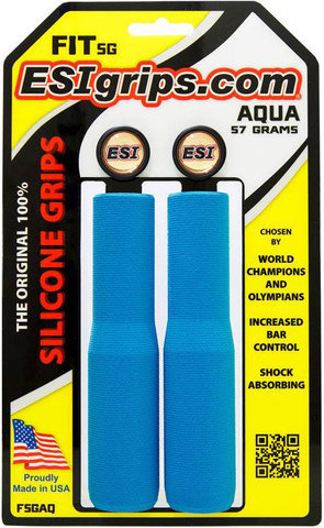ESI Poignées de guidon en silicone FIT SG - aqua