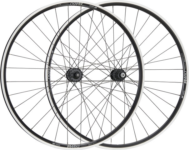 bc basic Race Shimano 105 DT Swiss R 460 28" Wheelset - black | 28" set (front 9x100 Dynamo + rear 10x130) Shimano
