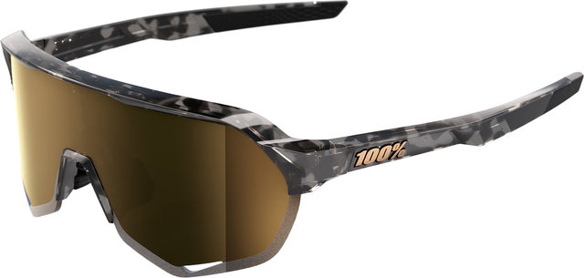 100% S2 Mirror Sportbrille - gloss black havana | soft gold mirror
