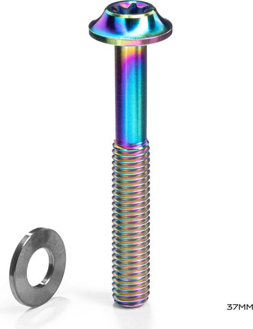 absoluteBLACK Vis de fixation d'étrier de frein M5 pour montage plat - rainbow | 37 mm