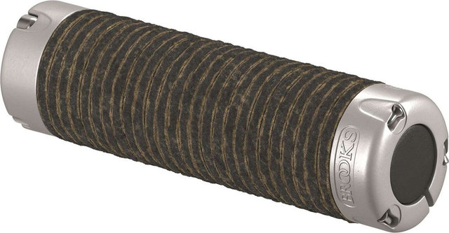 Brooks Plump Leather Handlebar Grips - brown | 130 mm