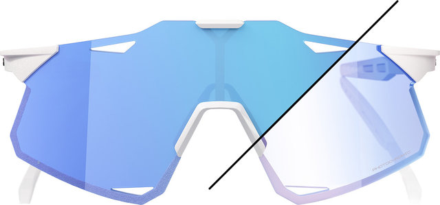 100% Hypercraft Photochromic Sports Glasses - bastille | blue mirror photochromic