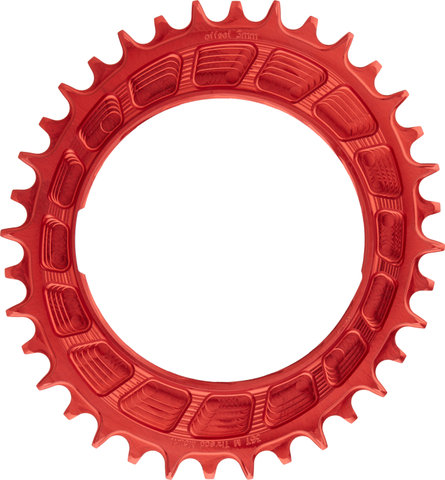 Garbaruk Thread Mount chainring for SRAM XX/XX SL PM 3 mm Oval - red/36 /36