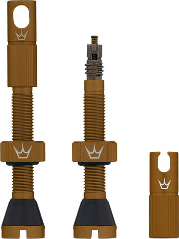 Peaty's Chris King Edition MK2 Tubeless Ventil 2er-Set - bourbon/SV 42 mm